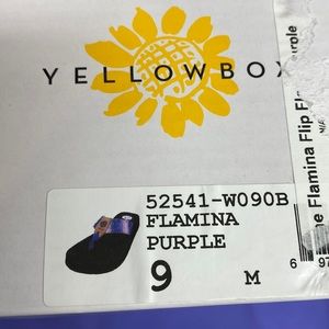 NIB YELLOWBOX sandals size 9 Flamina Purple